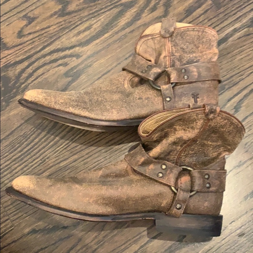Frye Harness Ankle Boots Size 9.5